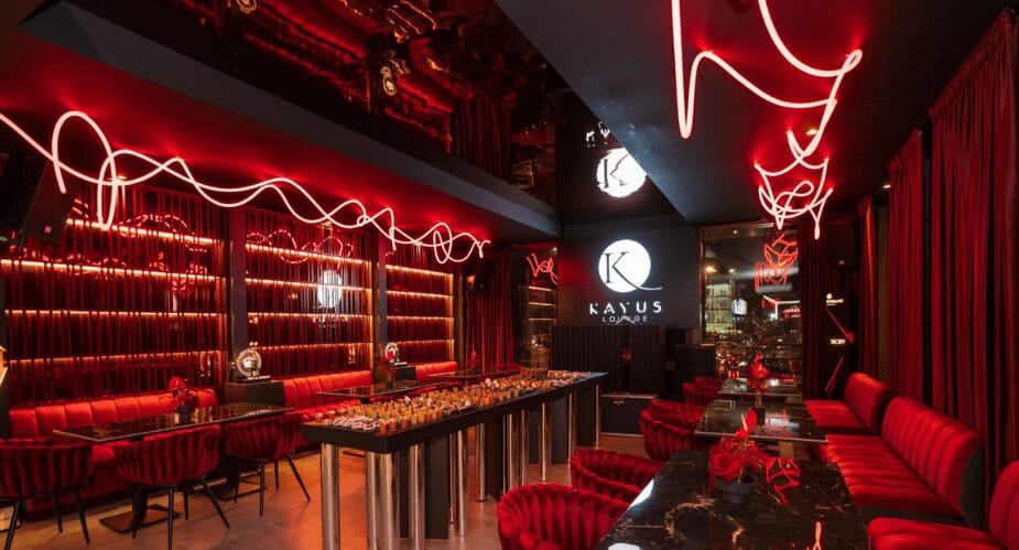 Lumini tip neon restaurant Kayus Lounge Brasov